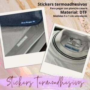 Stickers termoadhesivos personalizados para ropa