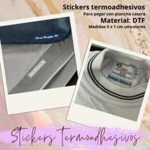 Stickers termoadhesivos personalizados para ropa