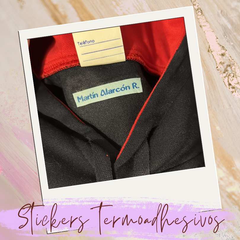 Etiquetas termoadhesivas para uniformes escolares
